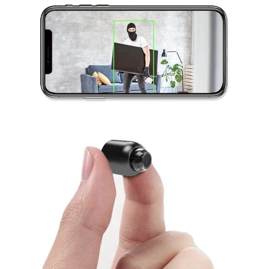 Discreet mini nanny cam with audio, wireless HD for covert home security & surveillance monitoring.