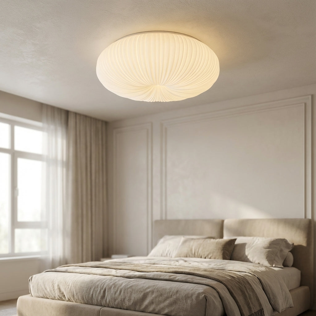 Modern Ciravine flush mount LED ceiling light for living rooms & bedrooms. Dimmable, energy-efficient ambient lighting.