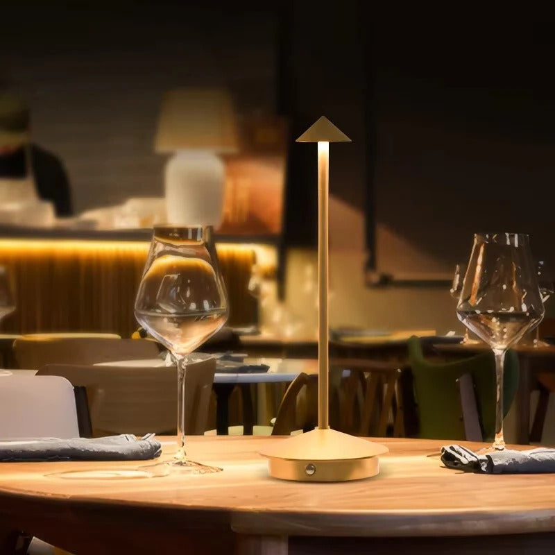 Sleek modern cordless LED desk lamp, perfect for contemporary home office decor and portable light.