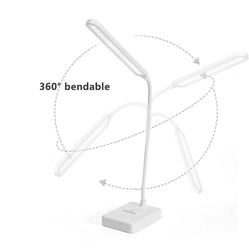 LumoFlex flexible LED lamp for desks. Modern, dimmable, and bright, perfect for office lighting needs.