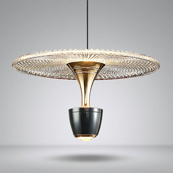 Sleek modern Glissara pendant light showcasing its unique design and quality material for elegant interiors.