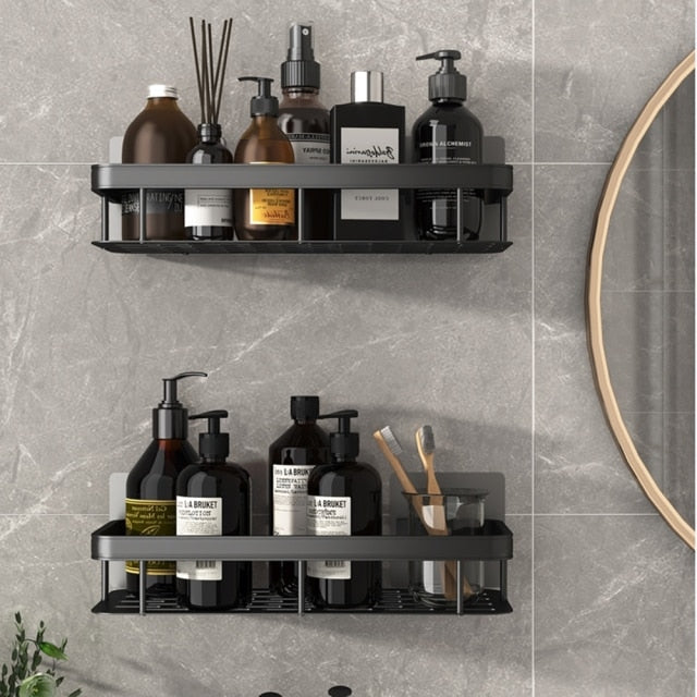 Organize your shower with a modern suction caddy, easy install.