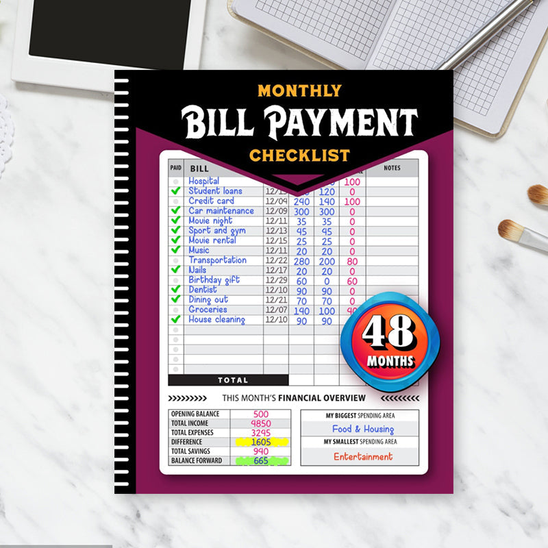 A stack of budget planner books, highlighting their compact and easy-to-use design.