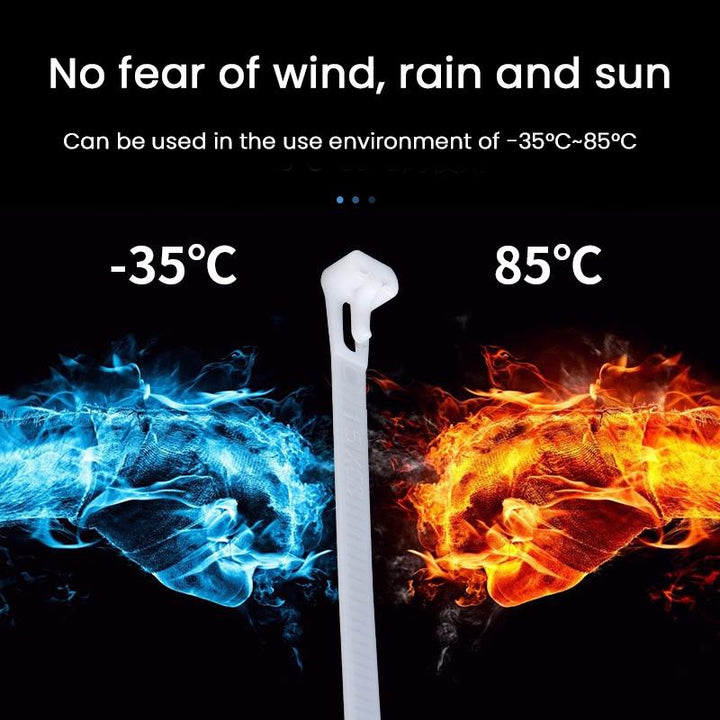 Several reusable cable ties in different colors, essential for electrical work