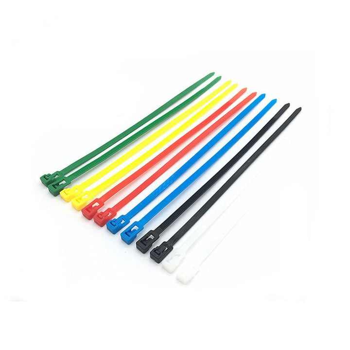 Reusable nylon cable ties in an array of colors, great for all organization needs