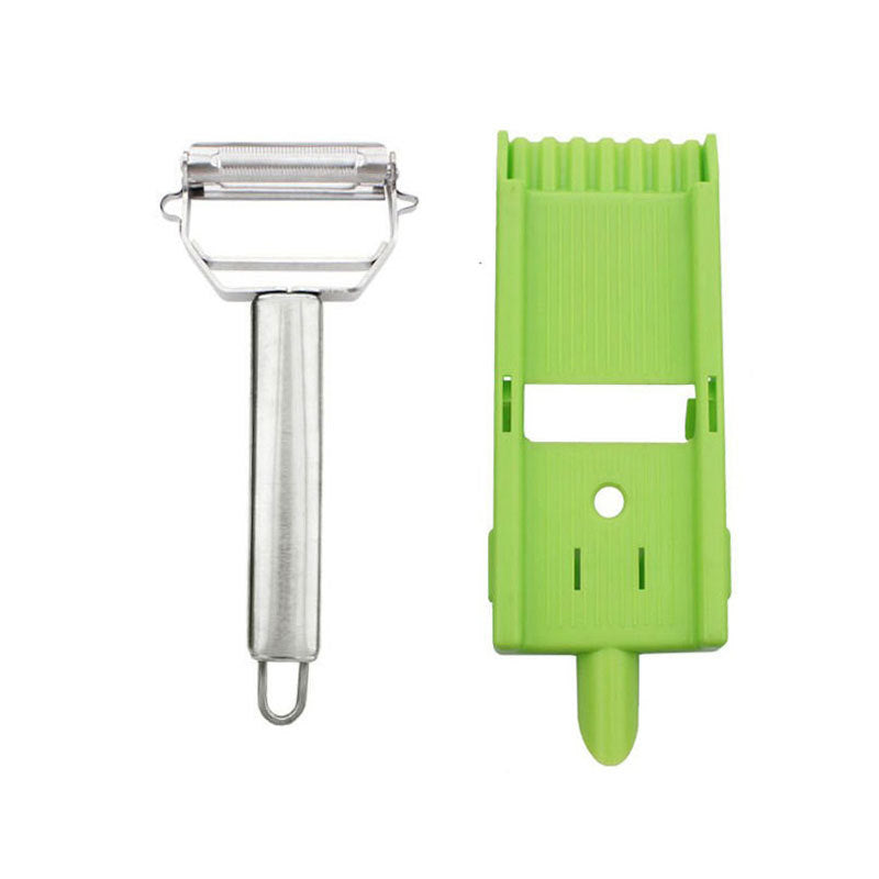 Packaging of the multi-functional vegetable peeler, highlighting its key features