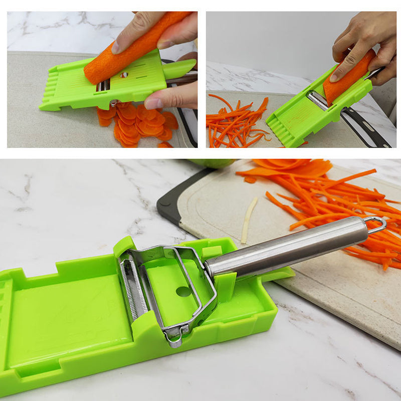 Kitchen gadget for cooking: a durable vegetable peeler, shredder, and slicer combo
