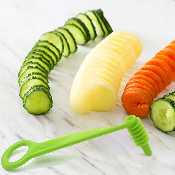 Angled shot of the multi-functional peeler, highlighting its sleek and practical design