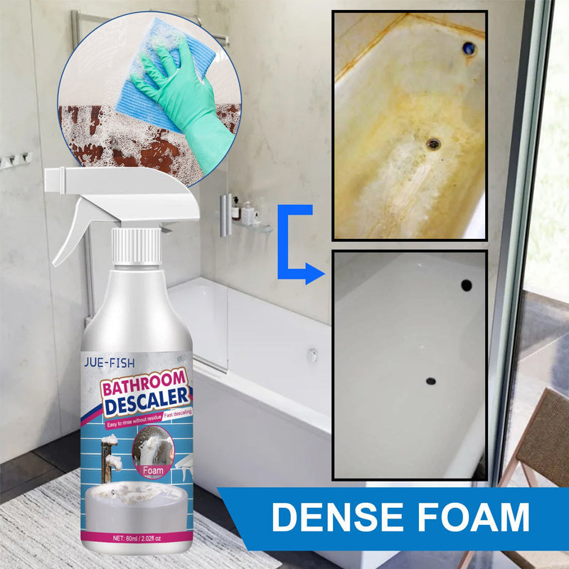 Surface cleaner foam tackling grime in a kitchen sink, delivering a brilliant shine