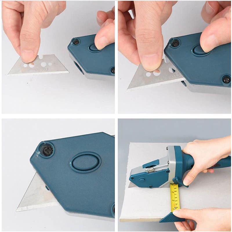 Durable drywall cutting and measuring instrument, essential for any woodworking toolkit.