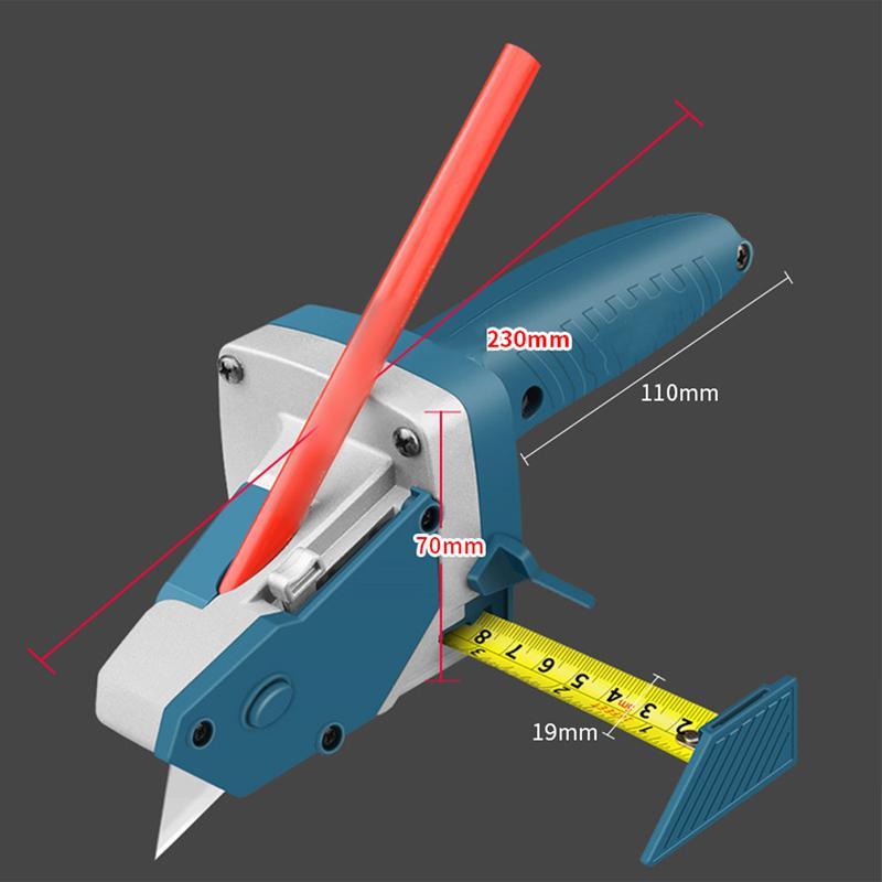 All-in-one drywall cutter, tape measure, and marking tool for efficient and precise work.