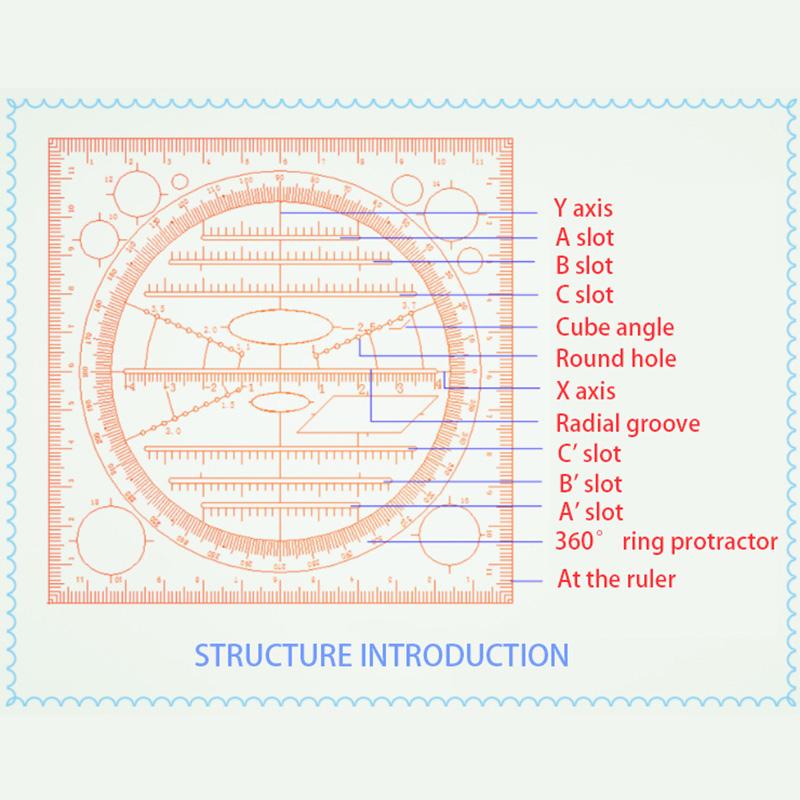 Student essentials: Multifunctional Geometric Drawing Ruler, a versatile measuring and design tool
