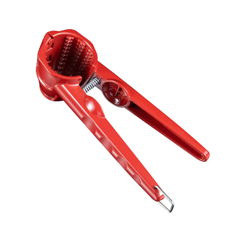 Efficient metal nut opener tool, durable aluminum nutcracker for various nut sizes. Kitchen must-have.