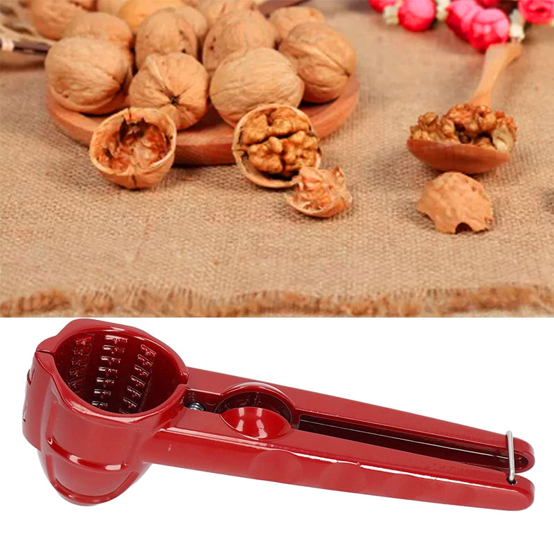 Household nut sheller, a robust metal nutcracker designed for comfort and effectiveness. Kitchen essential.