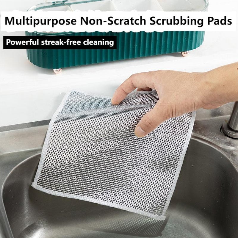 Close-up of a wire cleaning cloth, ideal for tough kitchen scourer tasks without scratching