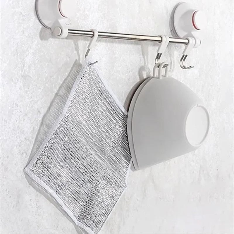Durable non-scratch wire scrubber, perfect for heavy-duty kitchen cleaning