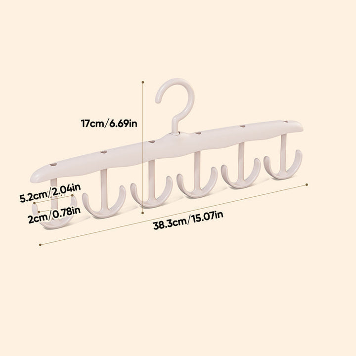 Modern plastic clothes hanger featuring a rotating hook for tidy closet and wardrobe management