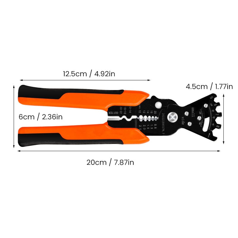 Durable wire crimping plier, an indispensable multitool for household repairs and professional use.
