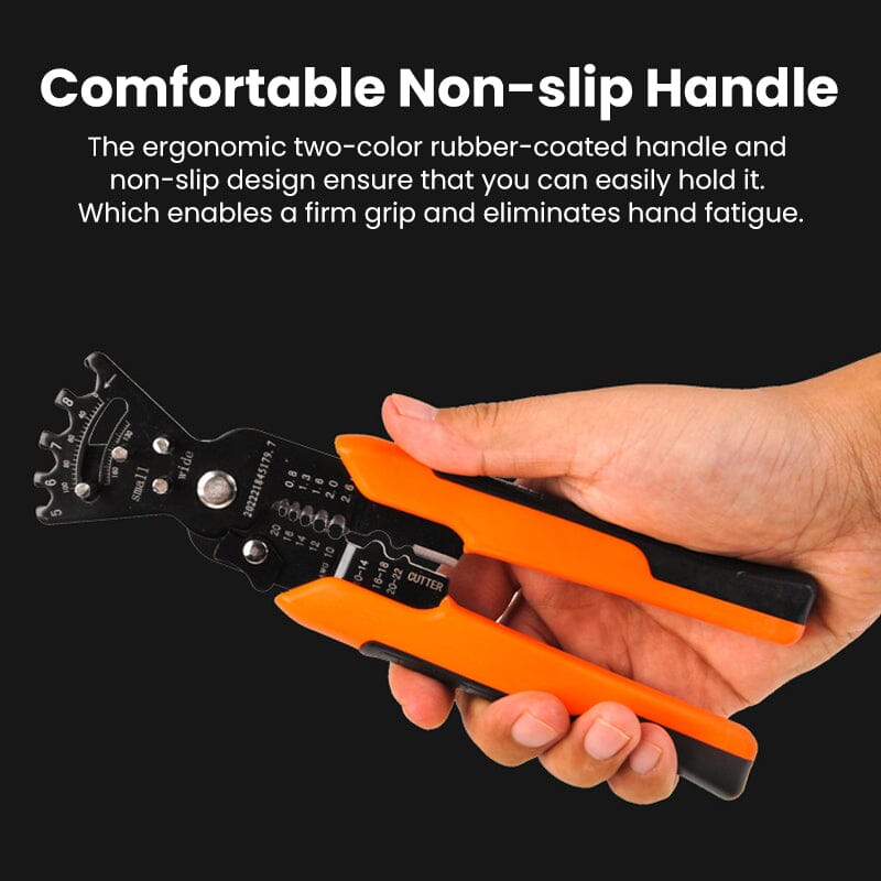 Compact wire stripping pliers with comfortable grip, essential for any DIY enthusiast's toolkit.
