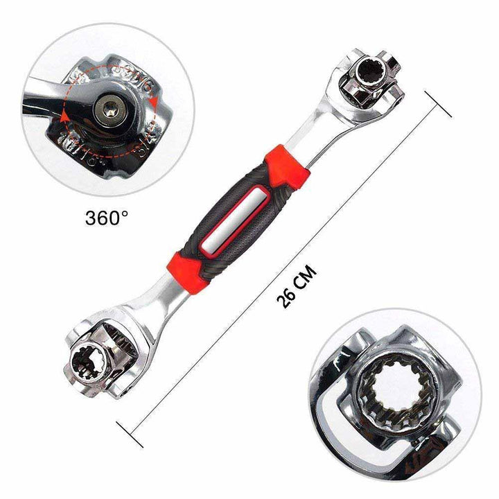Portable 48-in-1 bolt wrench tool, ideal for various repair tasks and tight spaces