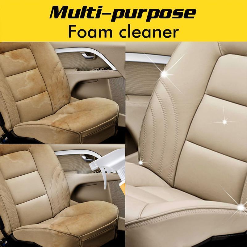 Car interior foam cleaner with UV protection, effectively cleaning dashboard and trim