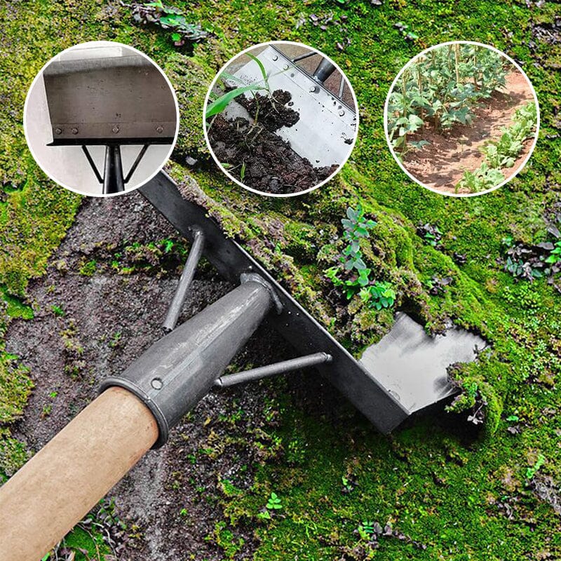 Multipurpose steel cleaning scraper shovel for weeding and home use, front view