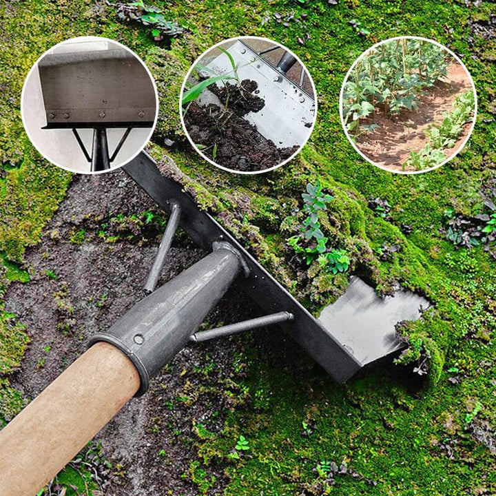 Multipurpose steel cleaning scraper shovel for weeding and home use, front view