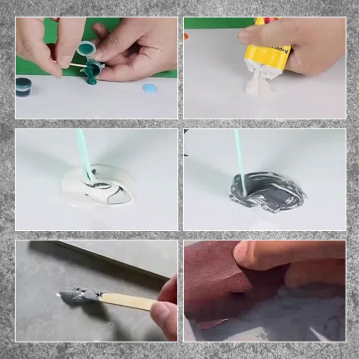 Multi-surface repair kit for tile and stone, suitable for various home improvement projects
