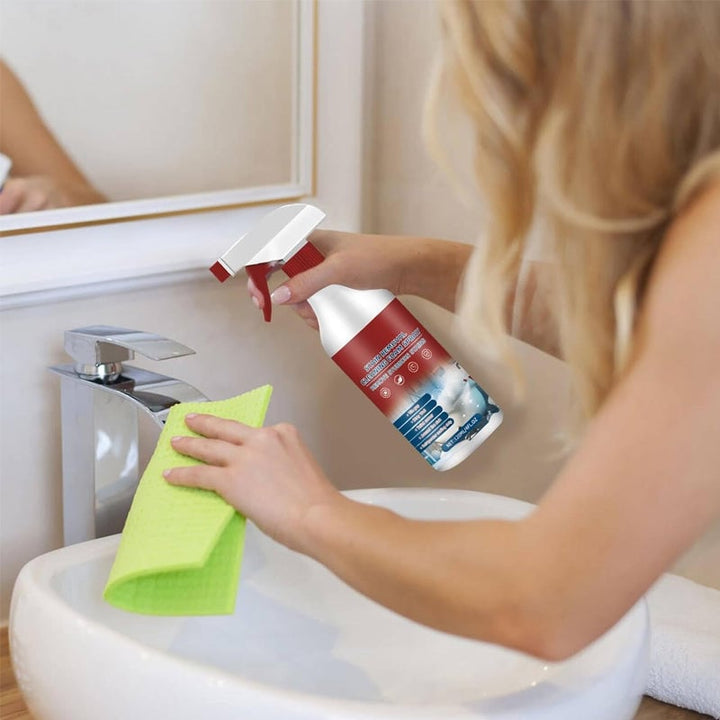 Label detail: Multisurface Stain Removal Cleaning Foam Spray, 'Odor Eliminator' and 'Powerful Foam' clearly visible.