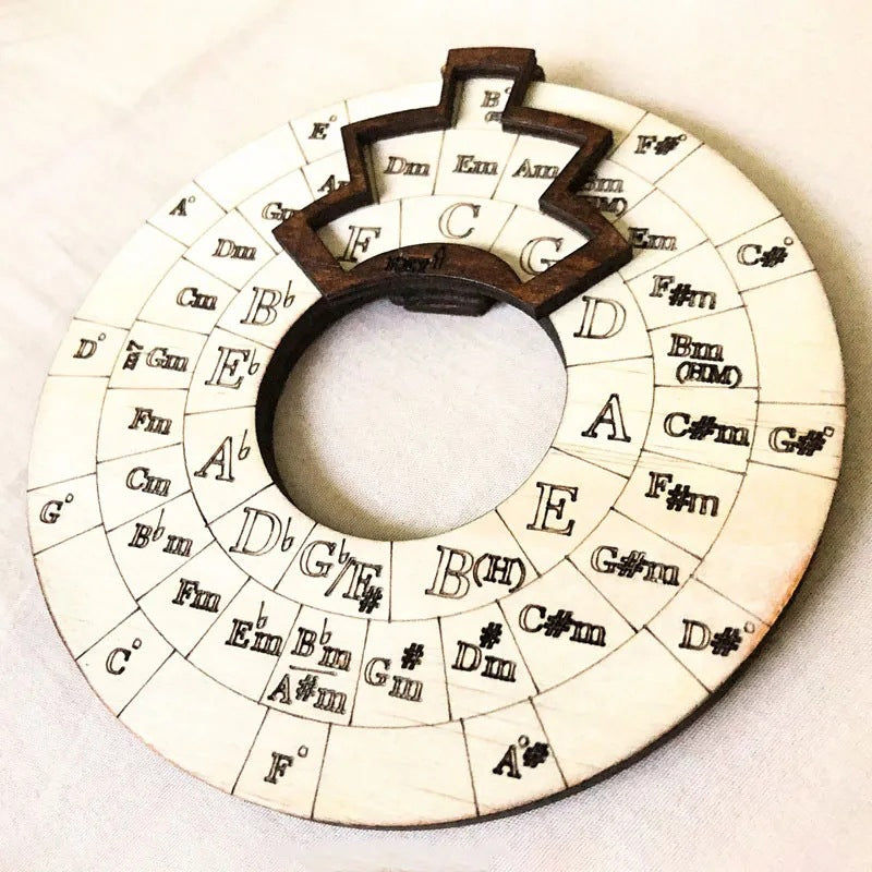 Elegant wooden music tool, perfect for studying melody and chord theory for all skill levels.
