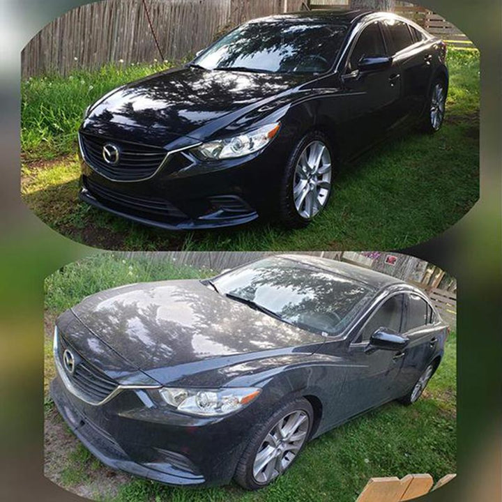 Hydrophobic effect of nano ceramic coating on a car's paint, beading water