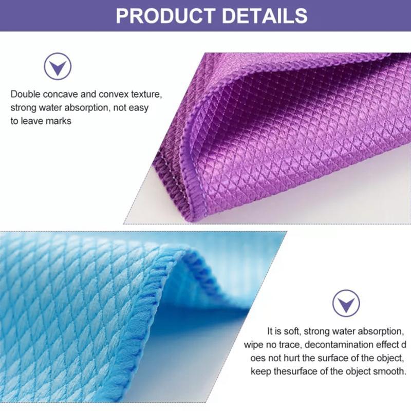 Eco-friendly reusable cleaning cloths, 5-pack, for spotless streak-free cleaning