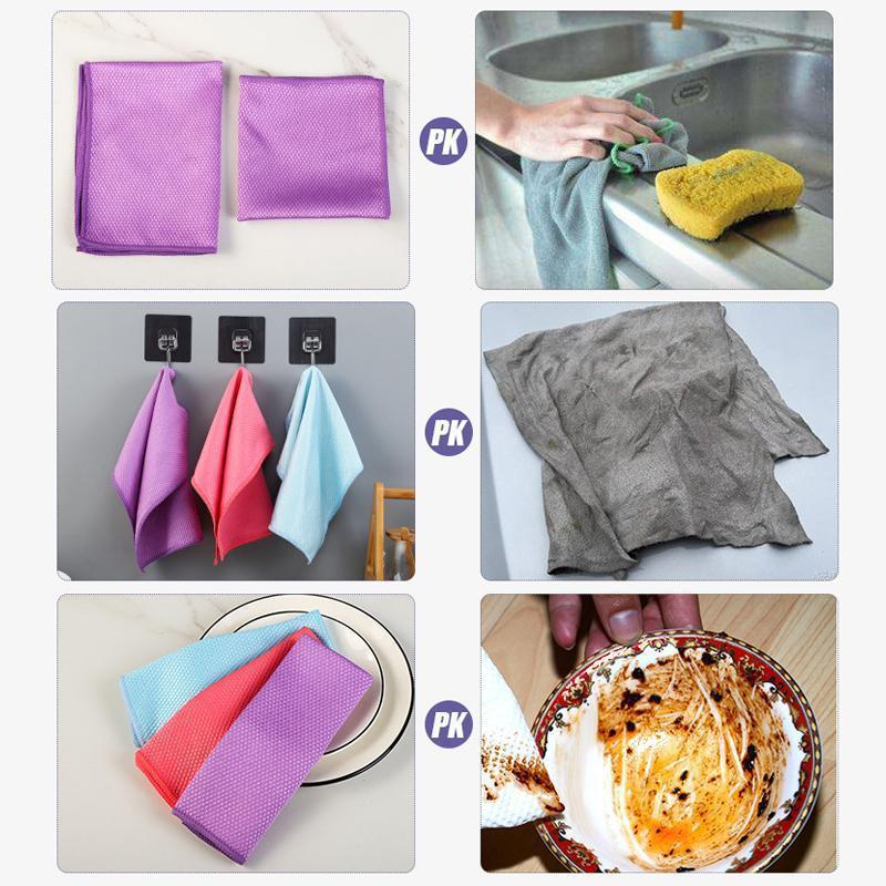 Versatile nano cleaning cloths, ideal for glass, mirrors, & streak-free surfaces