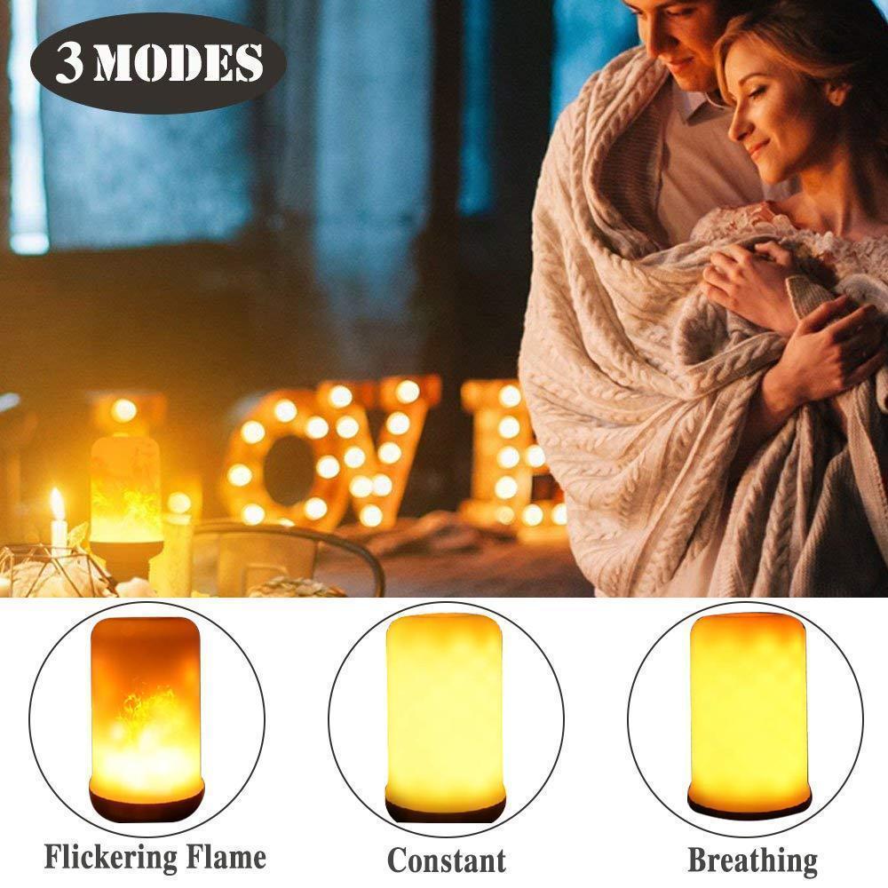 Realistic flame effect LED bulb, E27, with smart gravity sensor, ideal for special decorative lighting