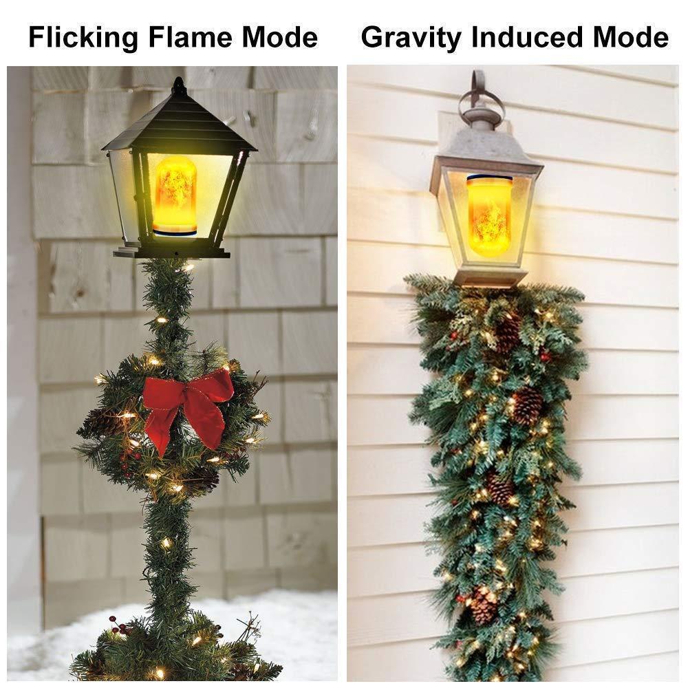 Decorative LED flame effect bulb, E27, featuring gravity sensor for dynamic Halloween lighting