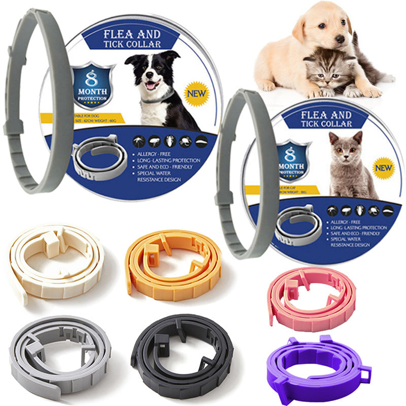 Pet flea & tick collar for dogs and cats, natural pest control and long-lasting protection against fleas & ticks.