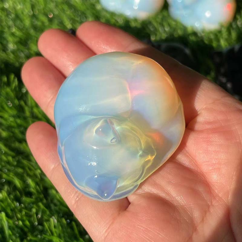 Unisex natural stone sleeping cat sculpture, desk decoration, handcrafted feline art, spiritual home accent