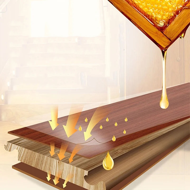 Beeswax wood polish for furniture care, restoring natural beauty to wood grain