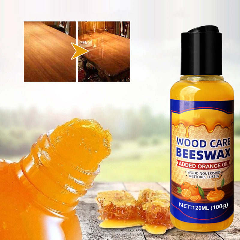 Bottle of Natural Wood Furniture Polish & Restorer, emphasizing natural ingredients for wood care