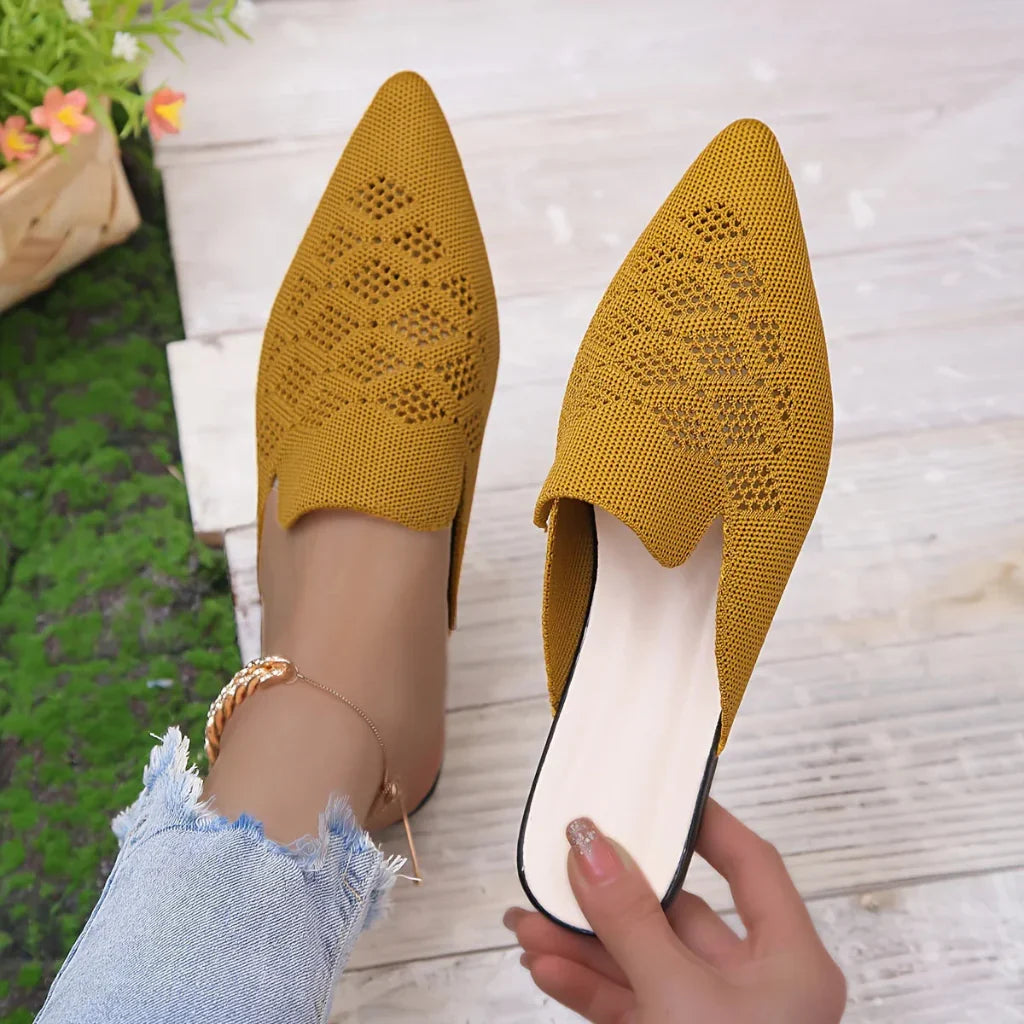 Stylish Nina women's flat mules, a comfortable slip-on sandal shoe, ideal for effortless summer fashion and casual outfits.