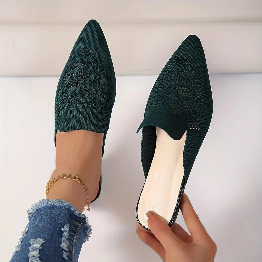 Nina women's chic flat mules, offering ultimate comfort as a slip-on summer sandal, great for casual everyday style.
