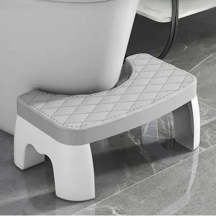 Non-slip toilet squat stool for improved bathroom posture & comfort. Ergonomic, hygienic & compact essential.