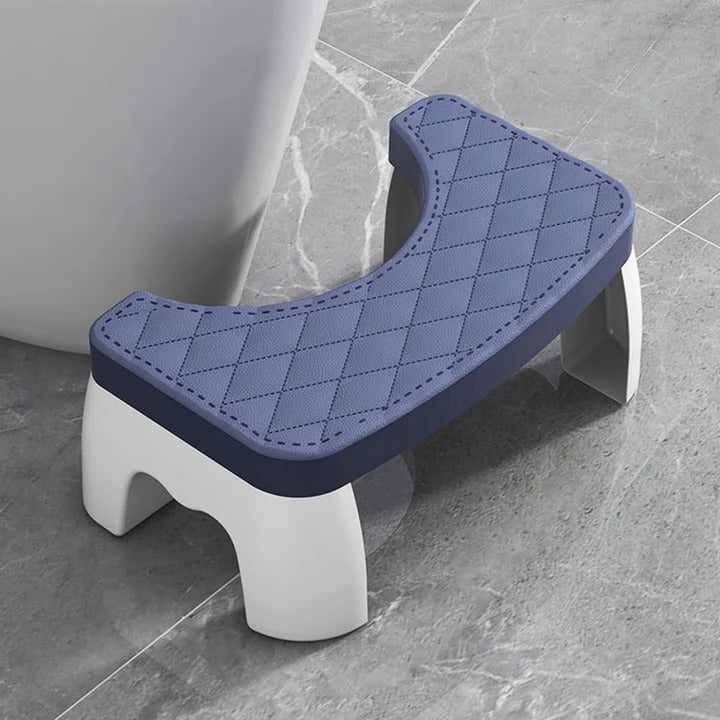 Ergonomic non-slip squat stool for toilet, enhancing bathroom comfort & natural posture aid. Compact home essential.