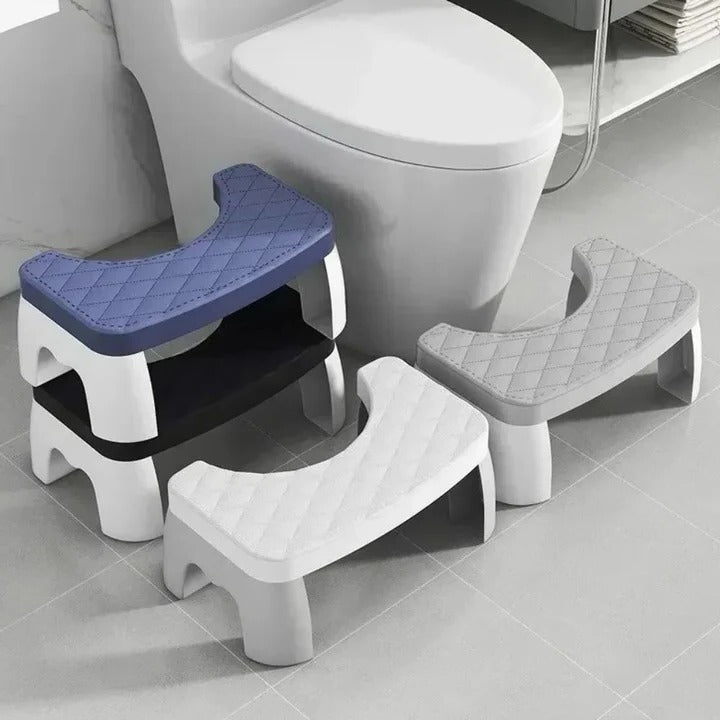 Comfortable non-slip toilet squat stool, an ergonomic posture aid for improved bathroom health & daily comfort.