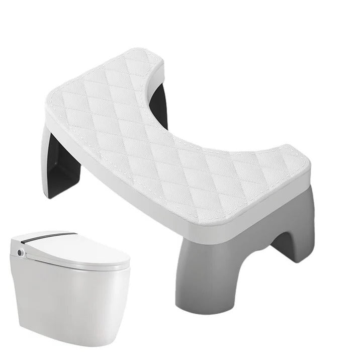 Compact, hygienic non-slip bathroom squat stool. Designed for ergonomic comfort & stable toilet posture support.
