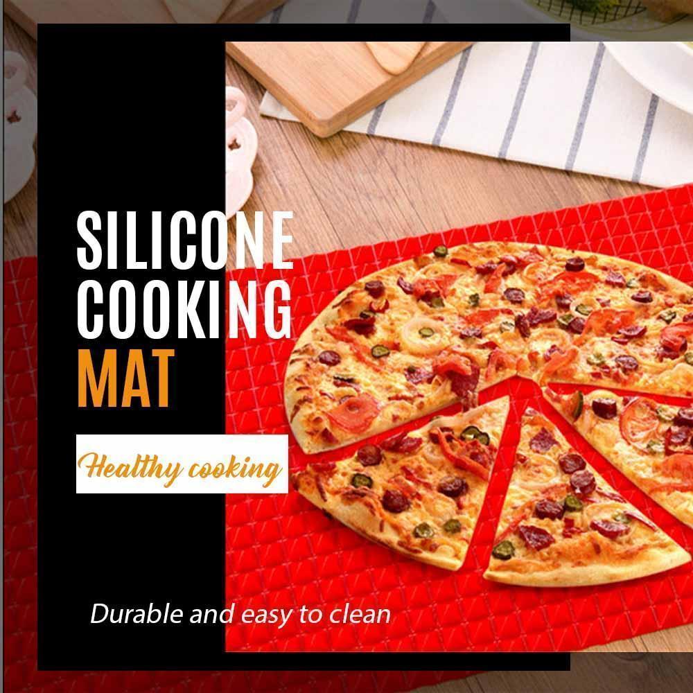 Reusable silicone baking mat, perfect kitchen bakeware for cookies, pastries, and roasting.