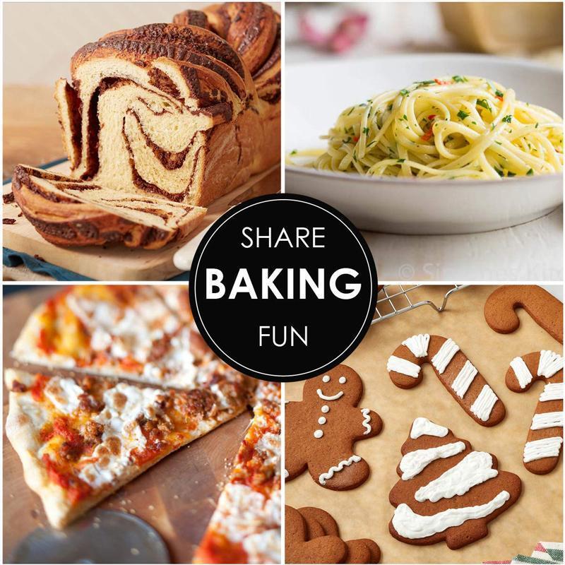 Food-grade silicone baking mat, non-stick surface for easy cleanup, perfect for everyday baking & pastry making.