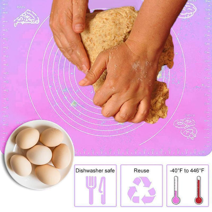 Premium non-stick silicone baking mat, durable and food-grade, a must-have reusable tool for any kitchen.