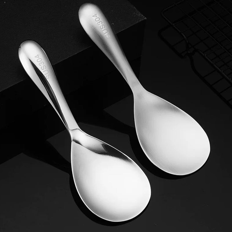 Durable non-stick stainless steel rice spoon, ideal kitchen utensil for easy serving of rice