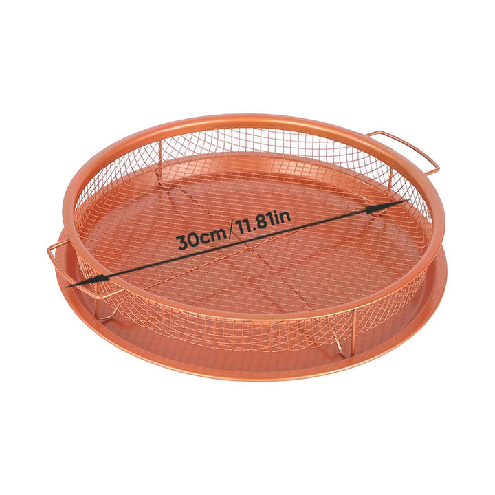 Nonstick air fryer basket being cleaned, demonstrating the effectiveness of its coating